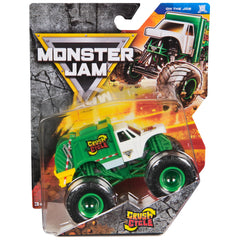 Monster Jam Crush Cycle 1:64 truck front view for kid collection and play