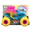 Monster Jam official Ringling Bailey 1:24 front view with authentic graphics for display.
