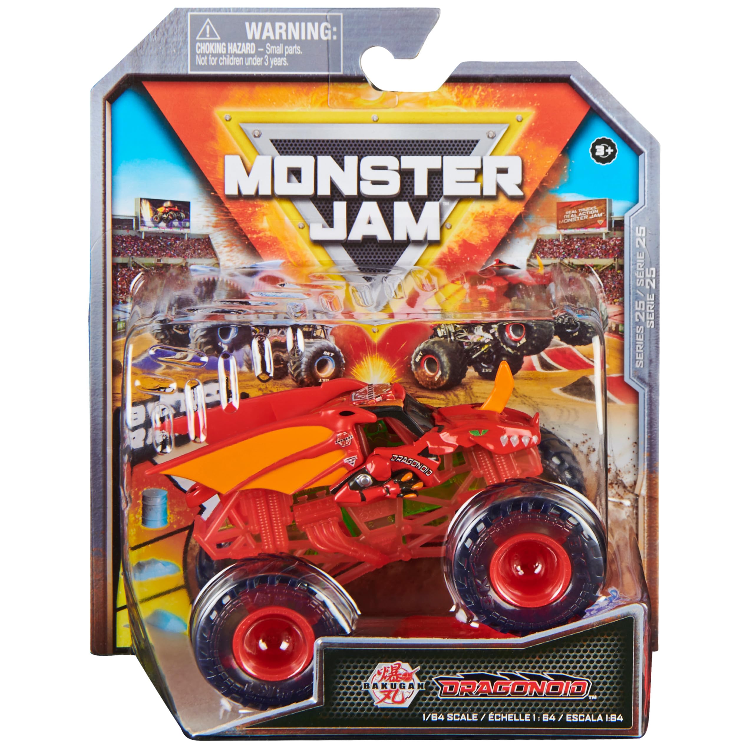 Monster Jam official truck with 1:64 scale detail for authentic play.