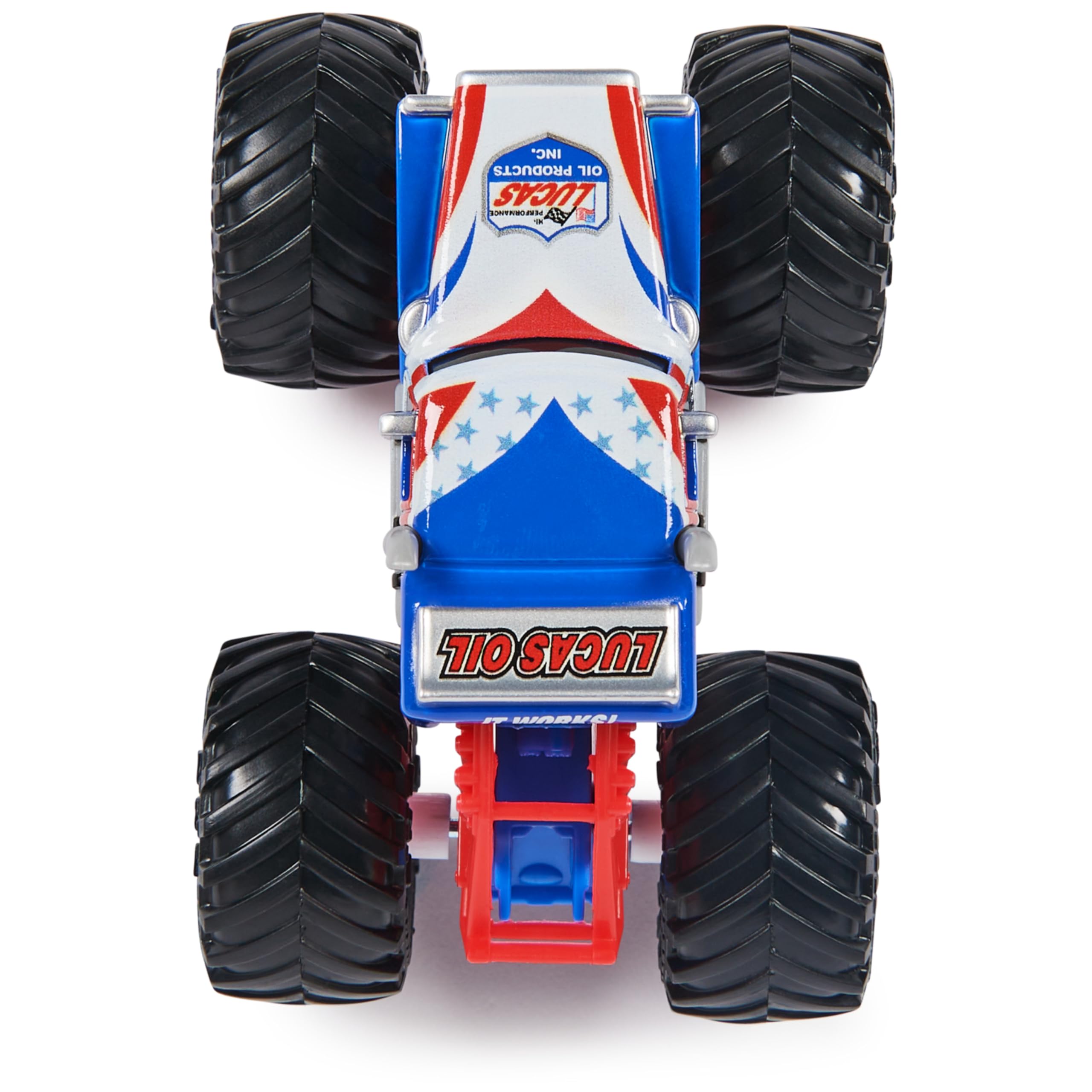 Monster Jam packaging with the truck ready for gifting to kids aged 3 and up.
