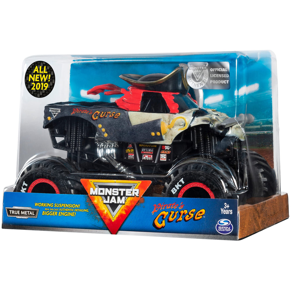 Monster Jam Pirates Curse Truck detailed chassis for collectors and fans.