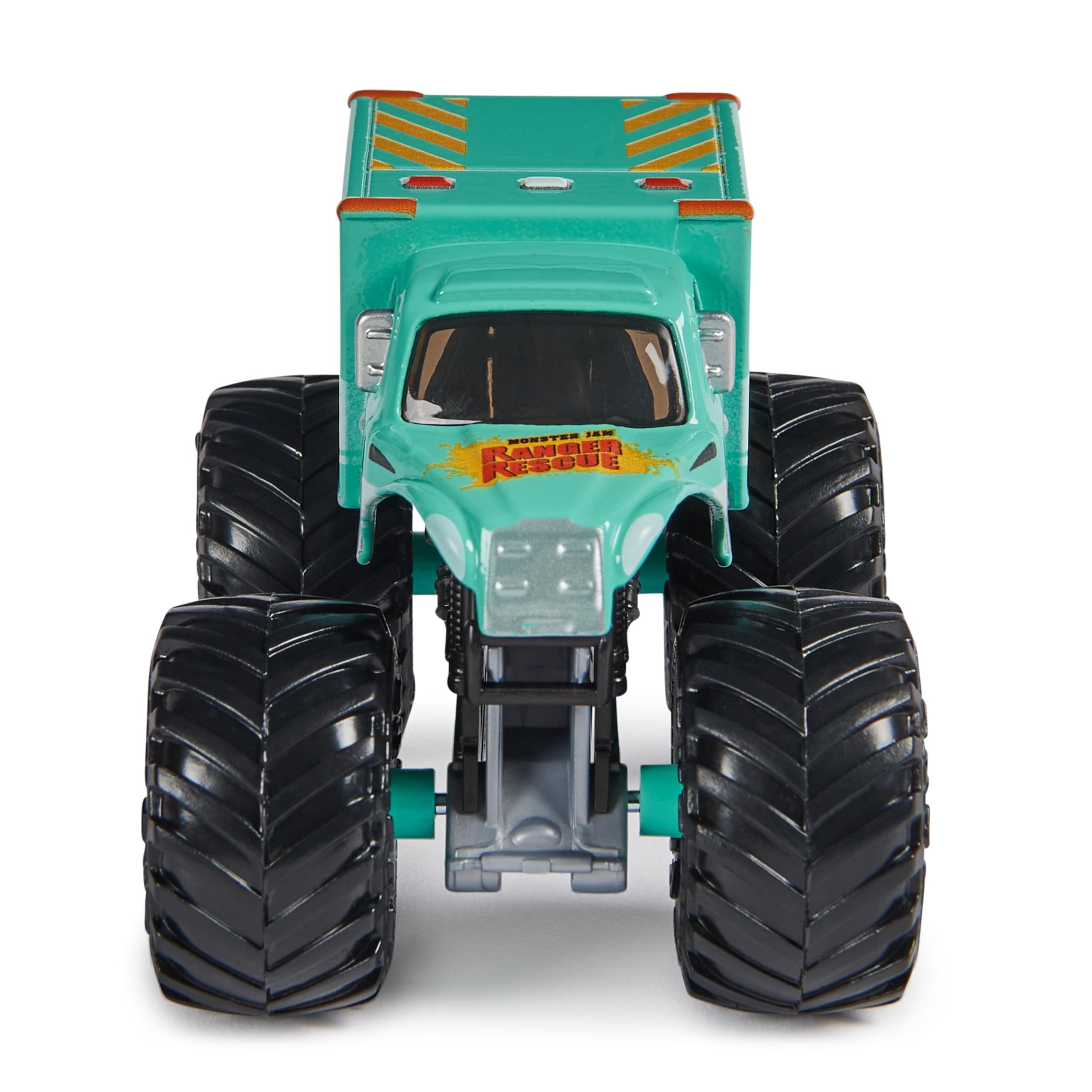 Monster Jam Ranger Rescue graphics close-up reveals decals and chassis styling.