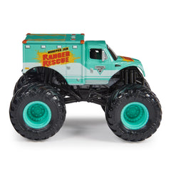 Monster Jam Ranger Rescue 1:64 side profile highlights scale realism for display and pretend races.