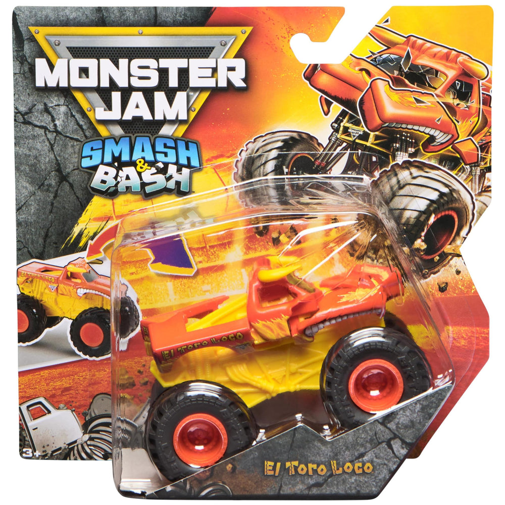 Monster Jam Smash & Bash Megalodon close-up shows grille styling