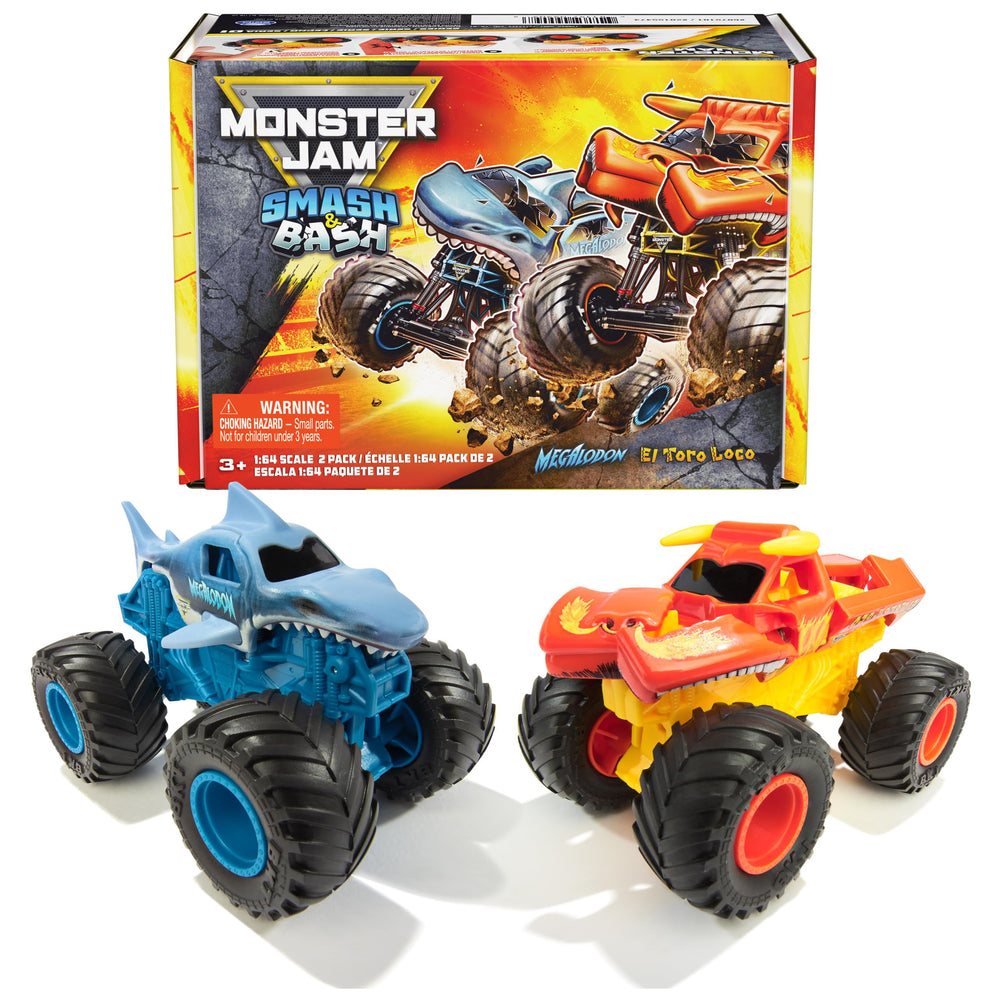Monster Jam Megalodon truck with crash action for play-set battles