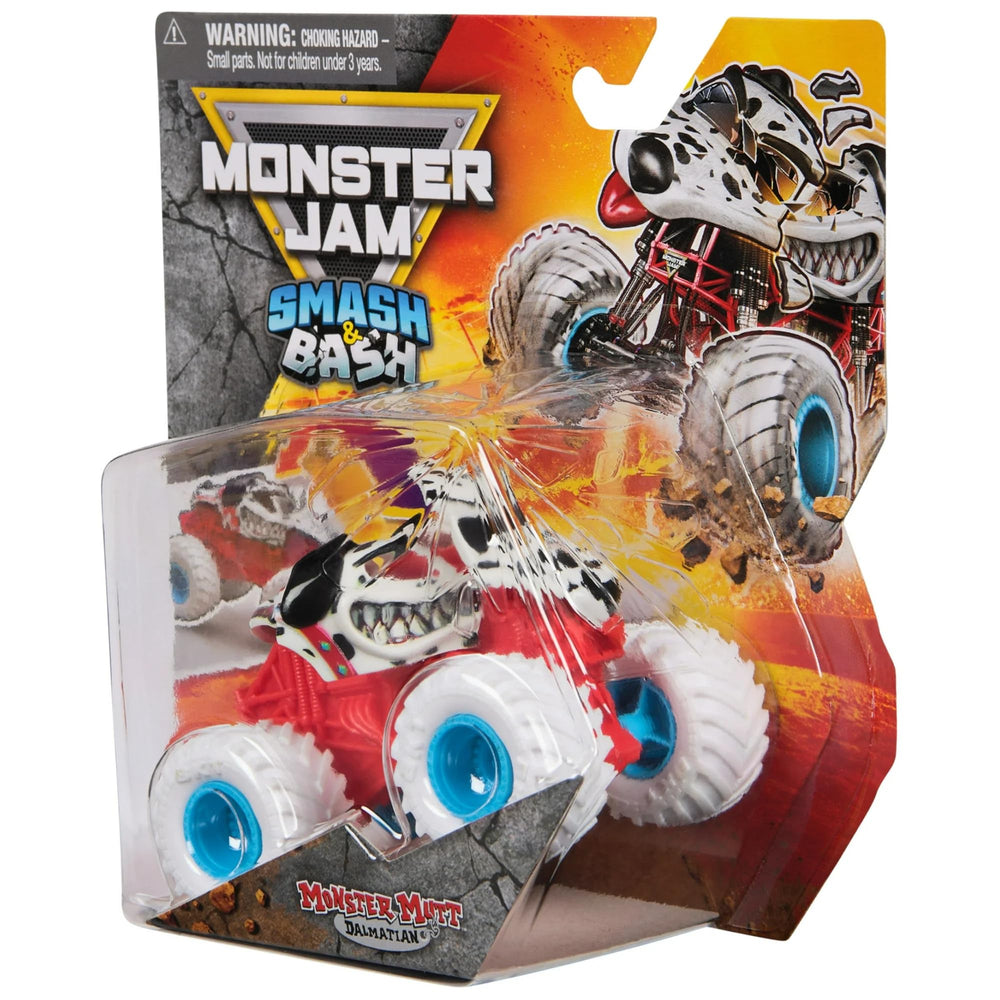 Monster Jam Smash & Bash Dalmatian artwork highlights authentic series details and color.