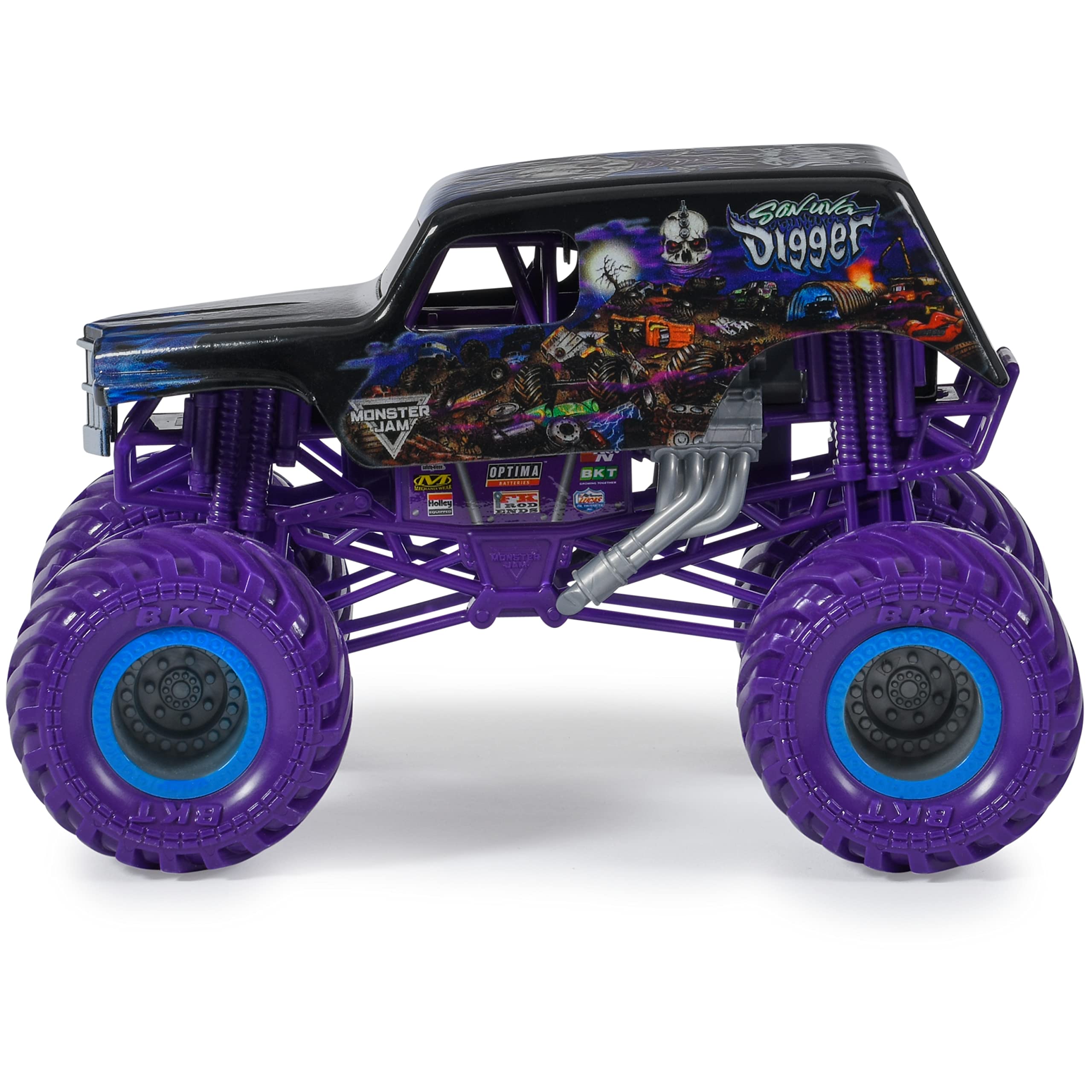 Monster Jam Son-uva Digger 1:24 display-ready packaging for gifting and collection.