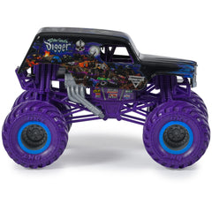 Monster Jam Son-uva Digger 1:24 graphics close-up highlighting bold colors and branding.