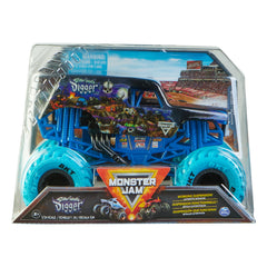 Monster Jam Son-uva Digger 1:24 truck with rugged BKT tires for enhanced traction.