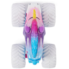Monster Jam Sparkle Smash front view trucks designed for easy gripping and play.