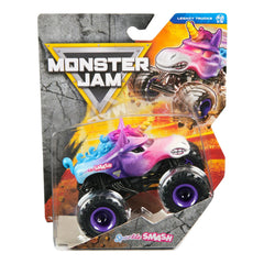 Monster Jam Sparkle Smash 1:64 truck with bold graphics for display and play.