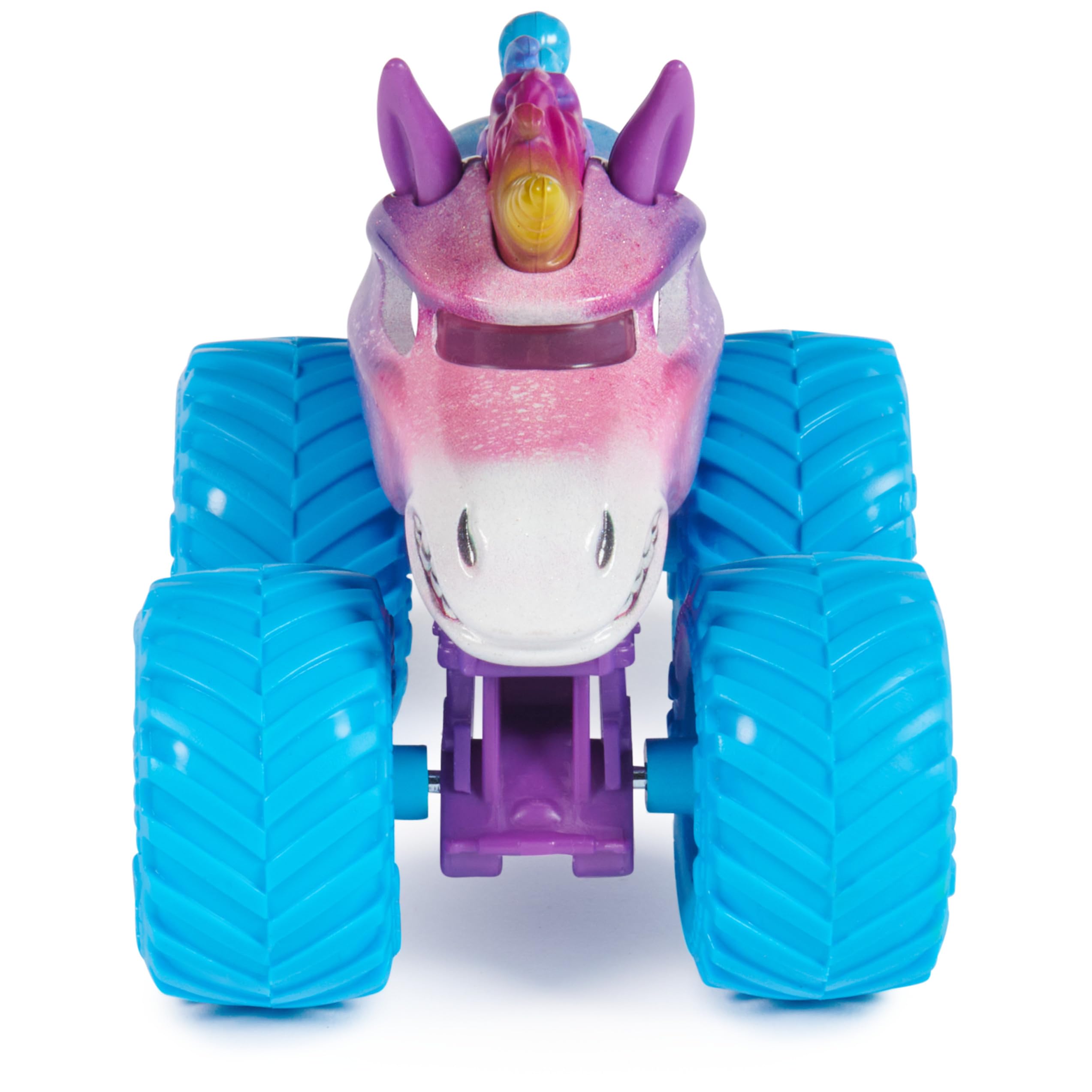 Chassis detail showing true-scale feel of the 1:64 Sparkle Smash truck.