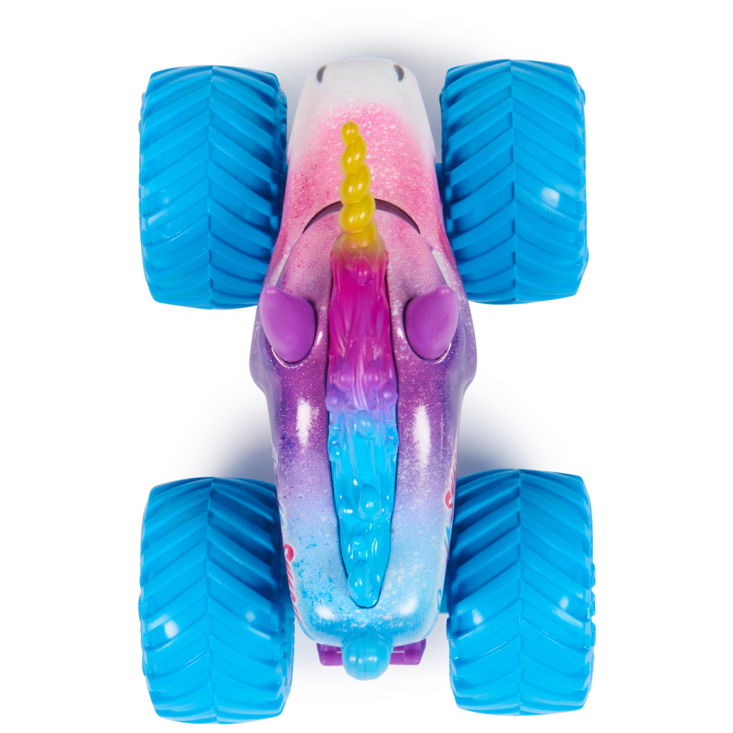 Die-cast construction and compact size ideal for young kids' play.