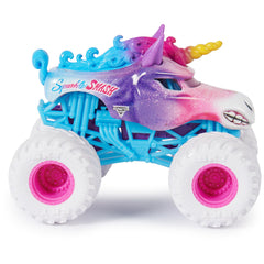 Monster Jam Sparkle Smash Zombie vs Whiplash 1:64 die-cast trucks inspire creative play.