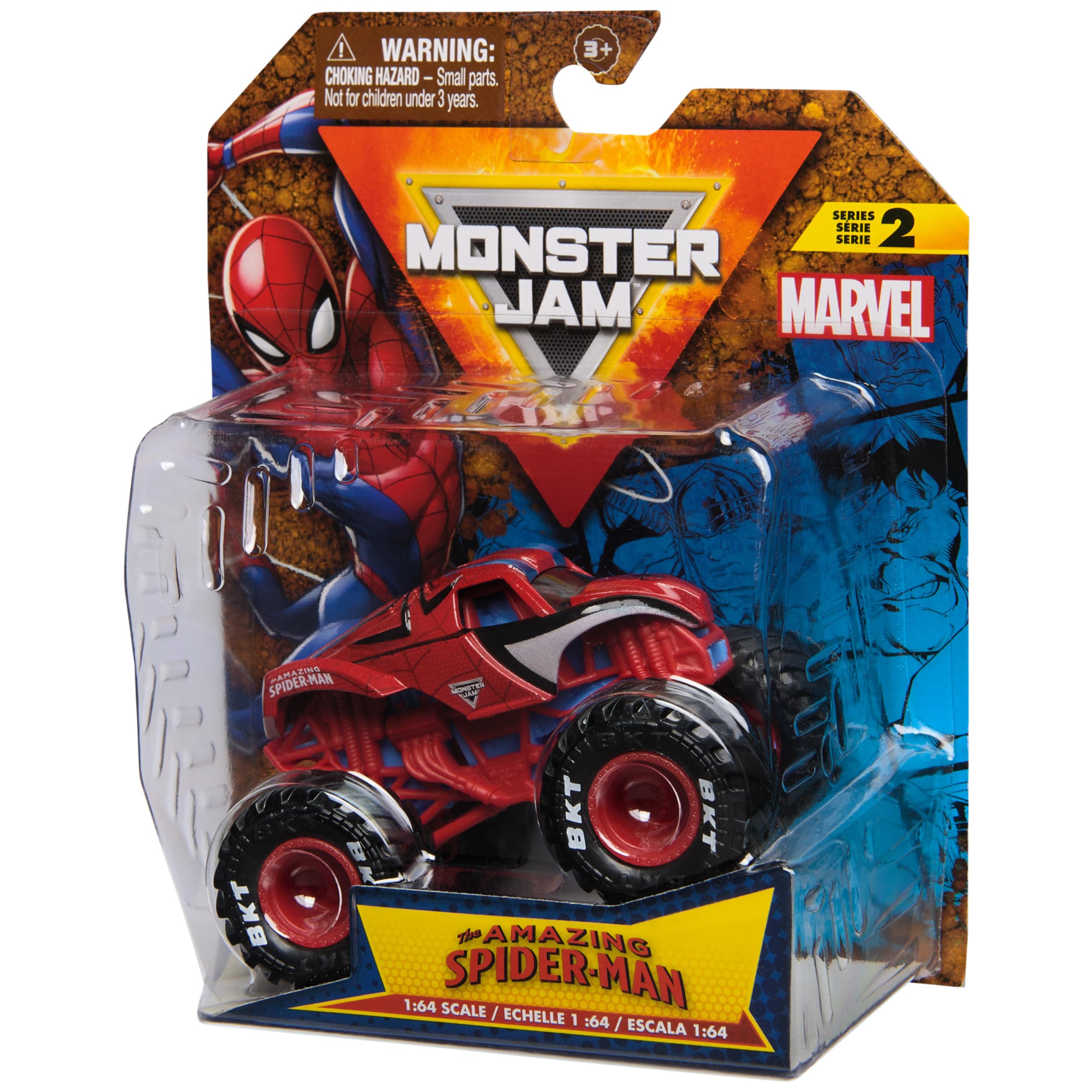 Monster Jam Spider-Man in motion ready for action-packed play
