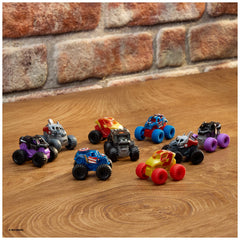 Monster Jam Spider-Man wheel detail demonstrates durable die-cast construction