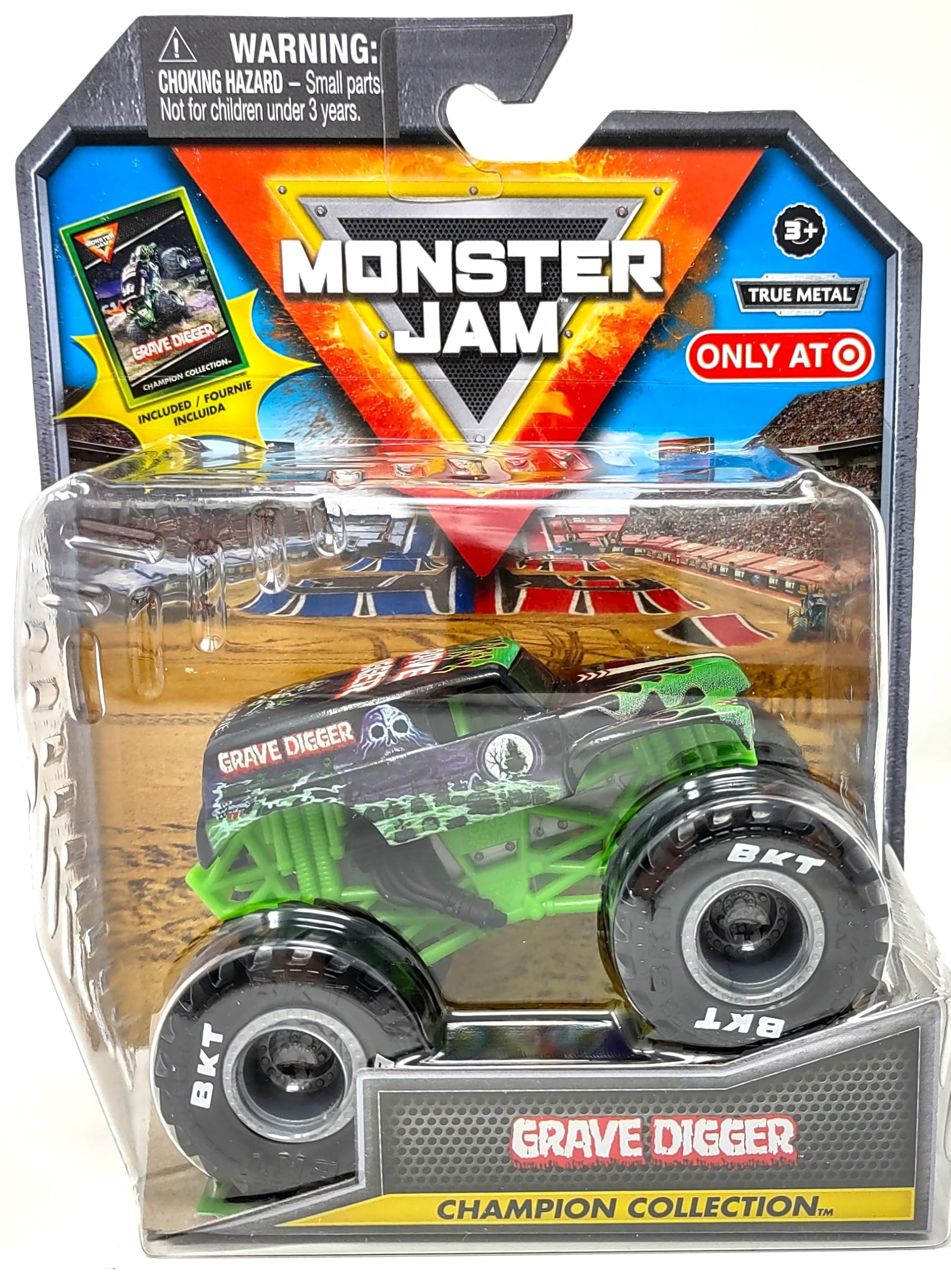 Monster Jam Grave Digger 1:64 die-cast truck shown with authentic graphics for display and play