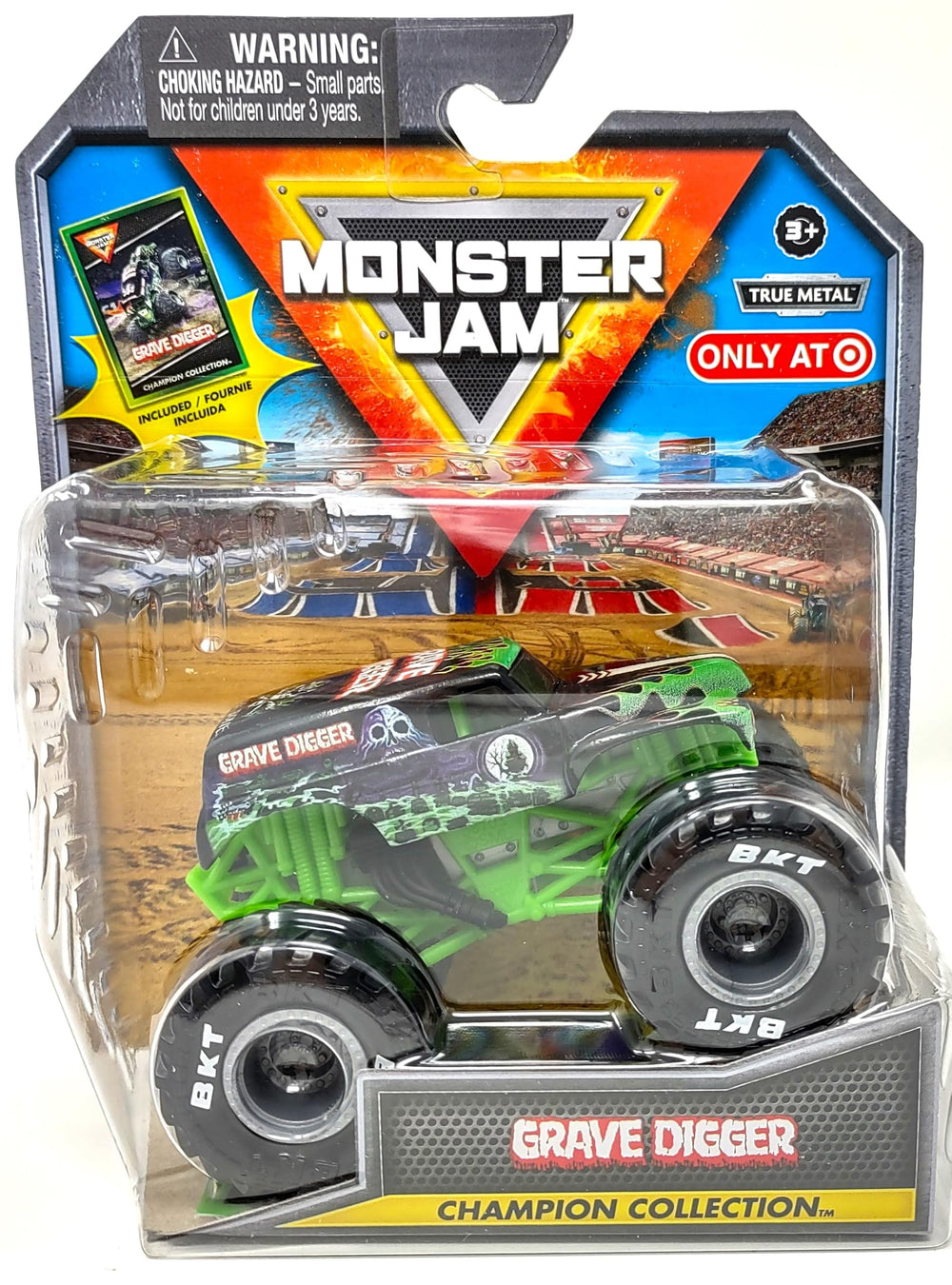 Monster Jam Grave Digger 1:64 die-cast truck shown with authentic graphics for display and play