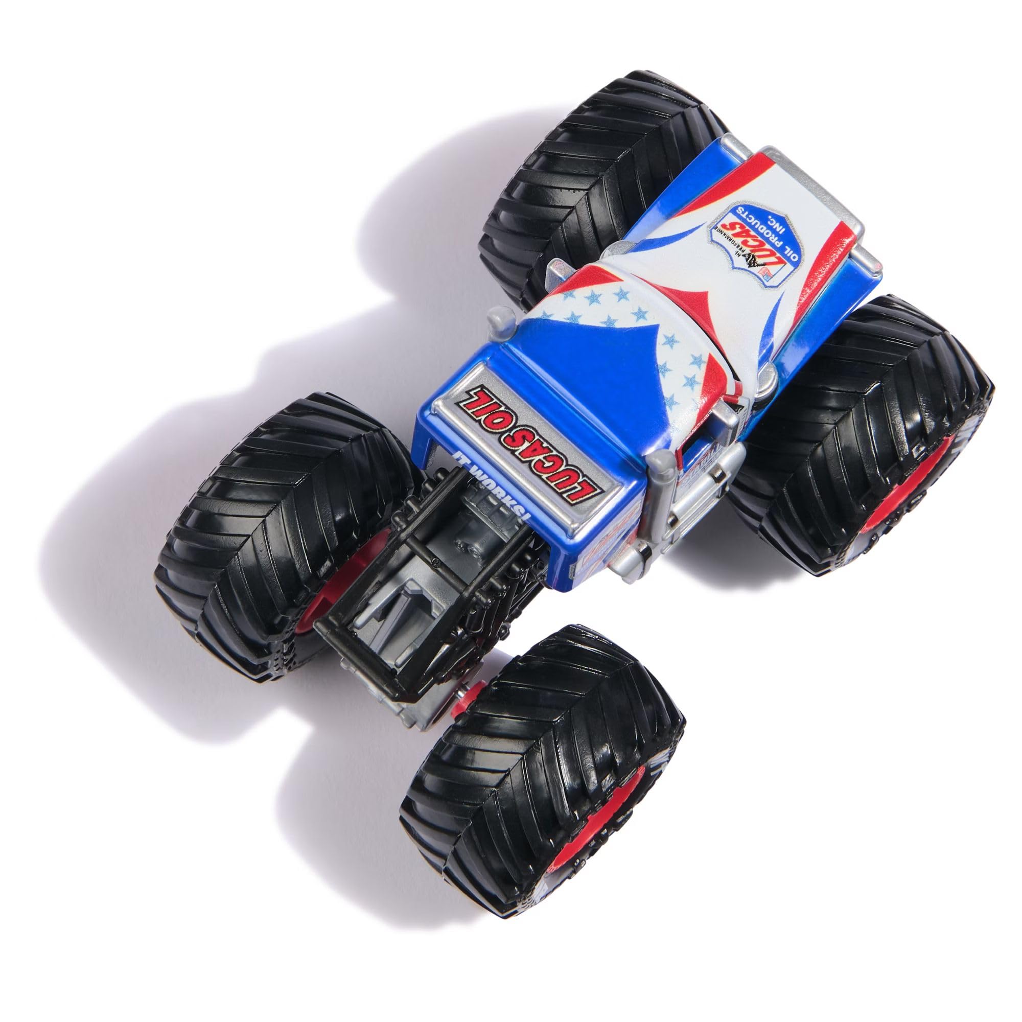 Monster Jam Mohawk Warrior 1:64 truck with detailed graphics for display.