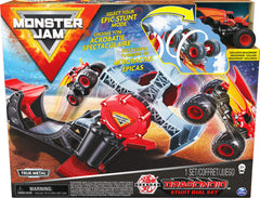 Monster Jam stunt dial launcher pictured in action-ready setup for high jumps