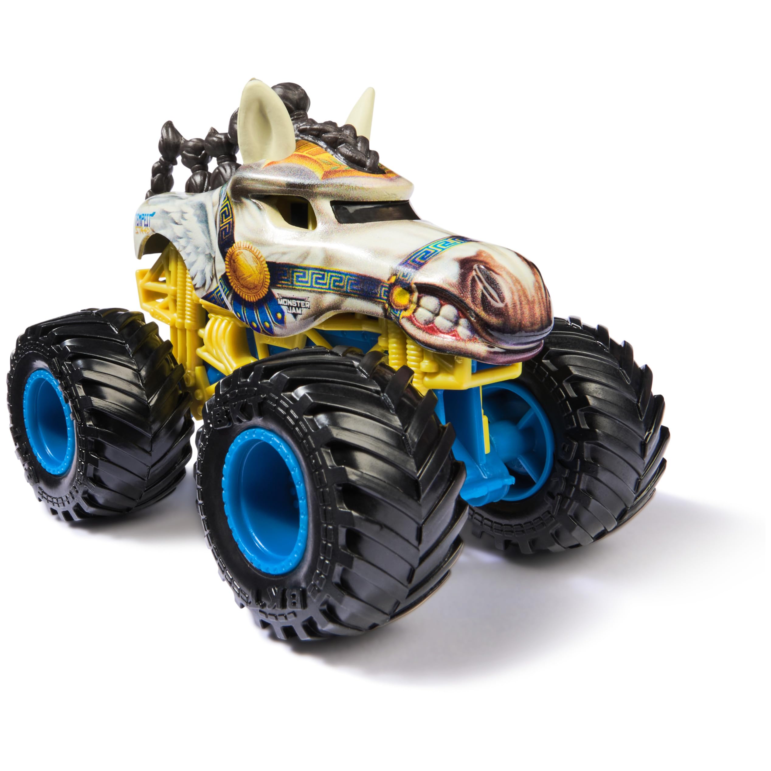 Monster Jam Tempest Steed 1:64 rear view shows detailed chassis and taillights