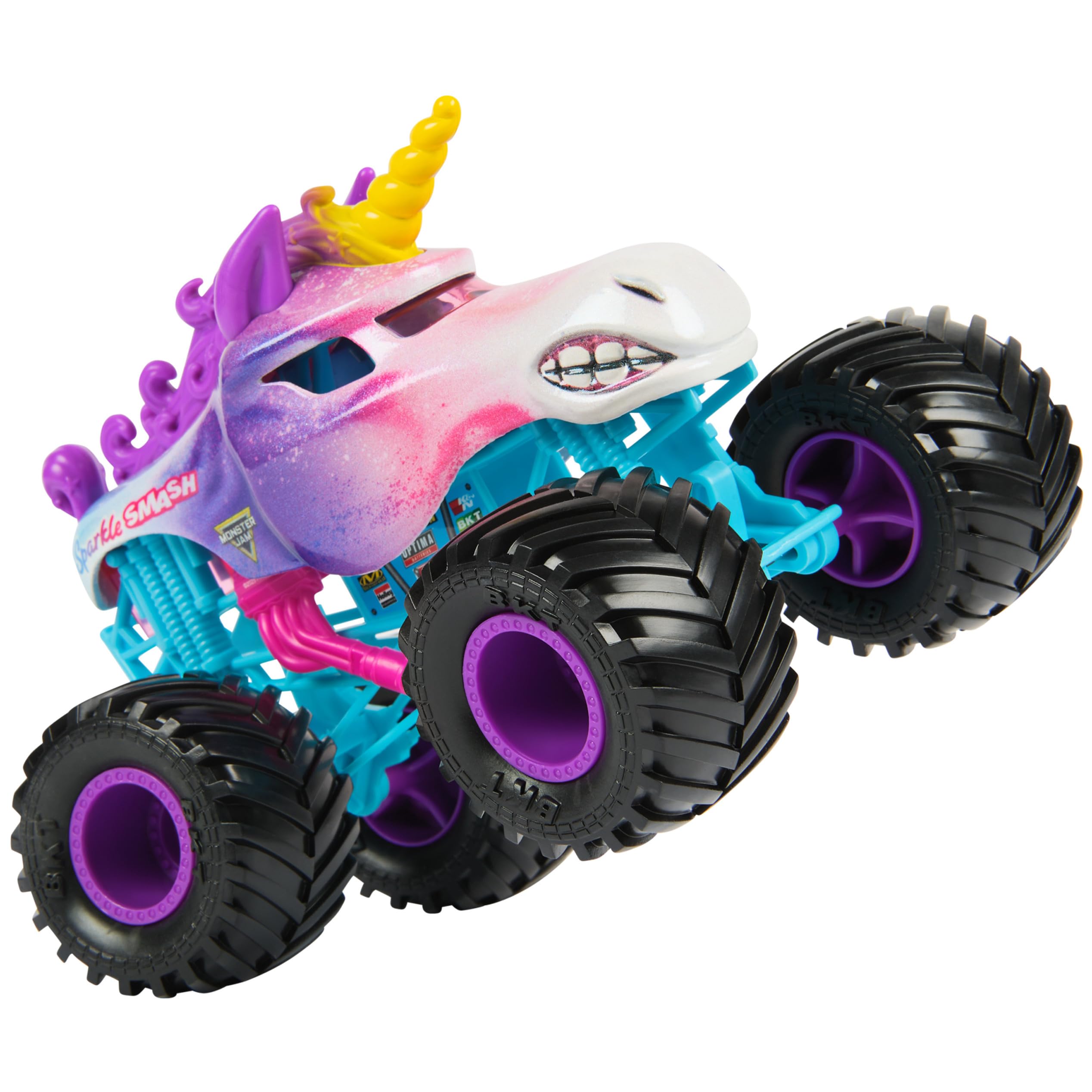 Monster Jam truck shows authentic graphics detail for realistic pretend races