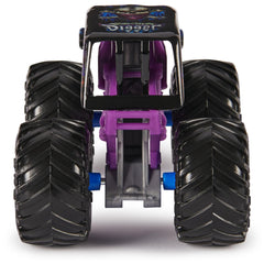 Monster Jam trucks line up on display shelves encourages imaginative play and collection.