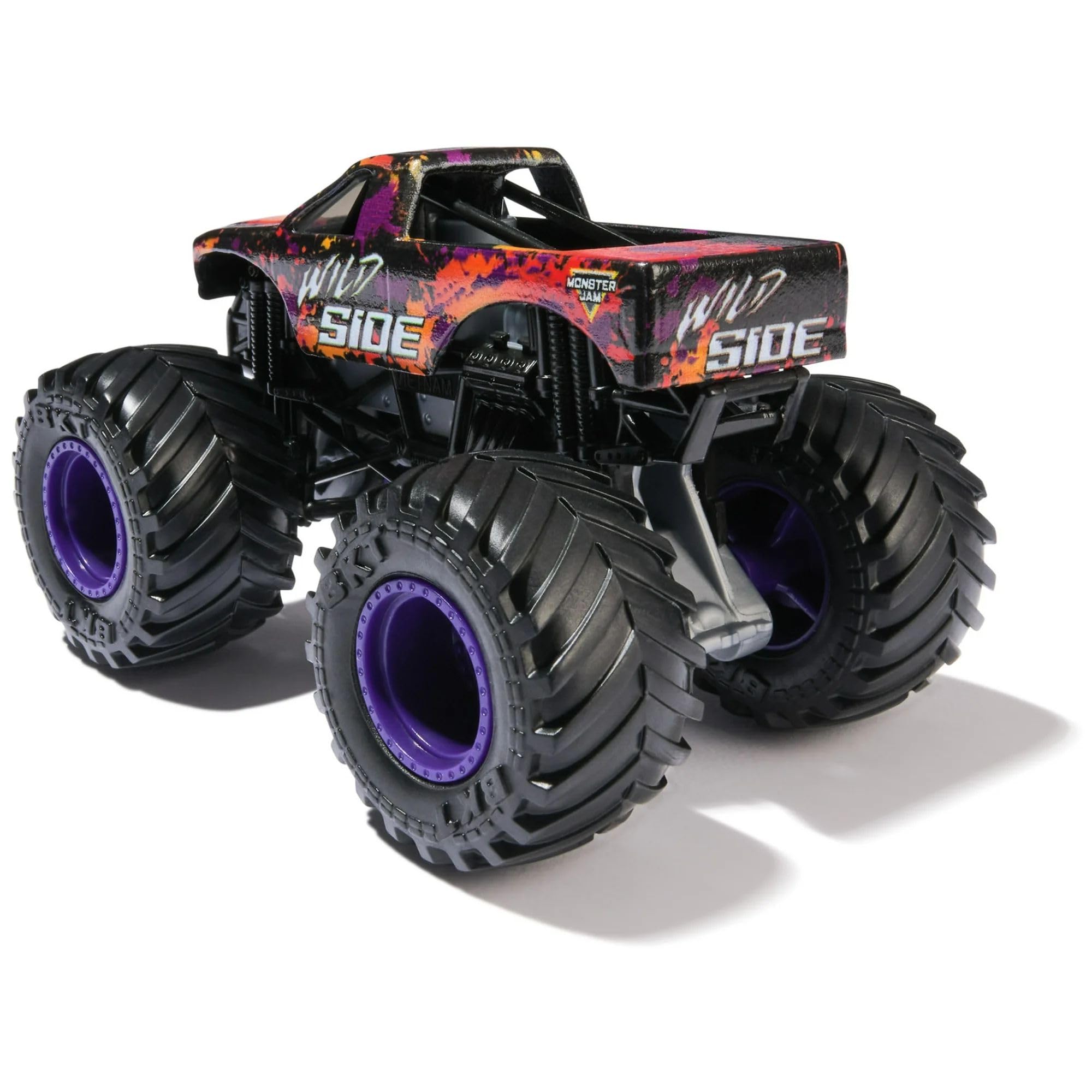Monster Jam Wild Side 1:64 packaging emphasizing branding for collectors.