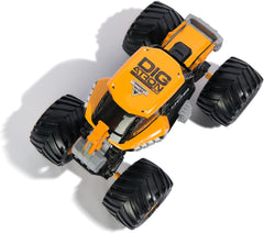 Working suspension on the Monster Jam truck cushions impacts during play.