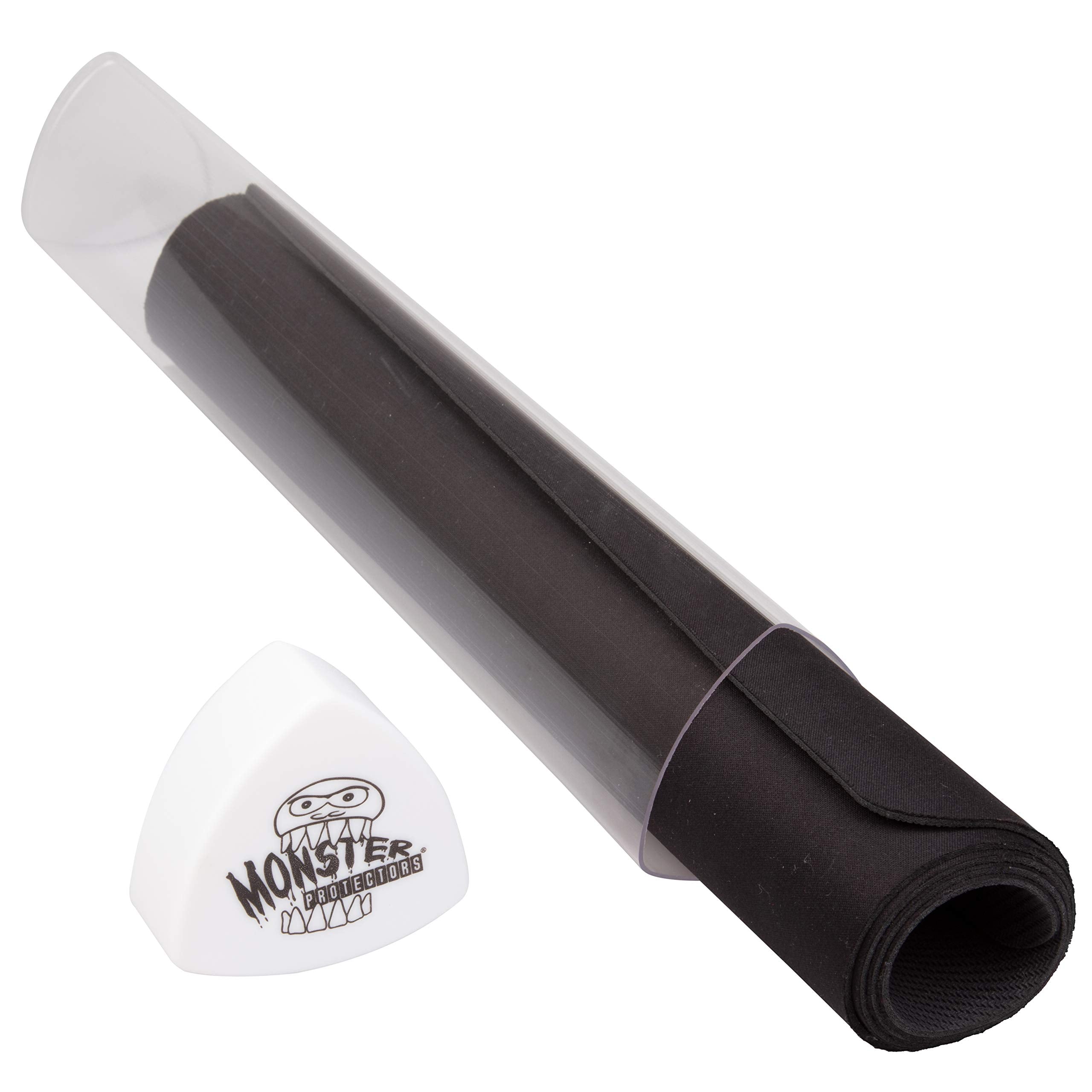 Monster Protectors Prism Playmat Tube White Cap protects mats on the go with durable cap.