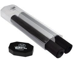 Monster Protectors Prism Dual Playmat Tube in black holds two mats for travel and storage.