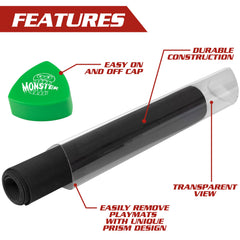 Monster Protectors Prism Playmat Tube green body shows durable construction for mats
