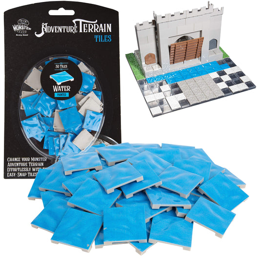 Monster Protectors water tiles, 50pc hand-painted, create immersive rivers and seas on your map.