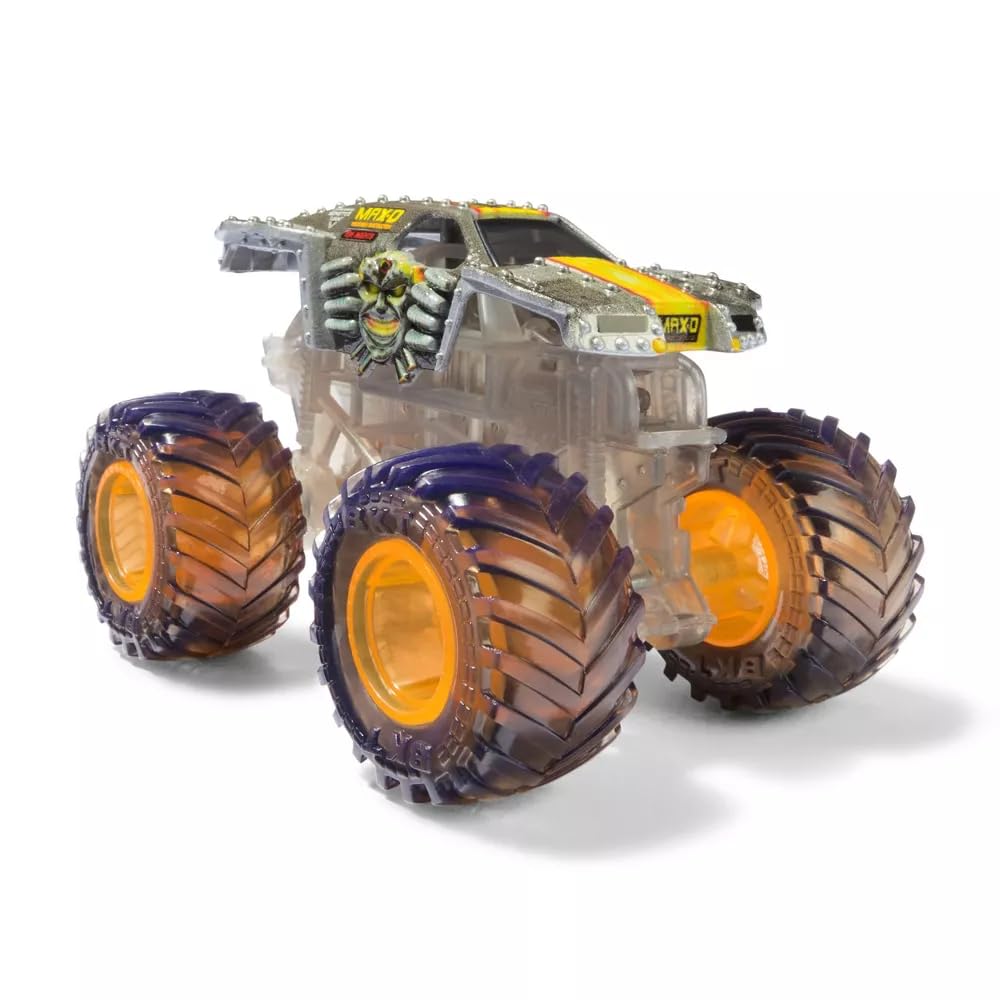 Monster Jam Max-D 1:64 action shot ready for crash-and-stunt play
