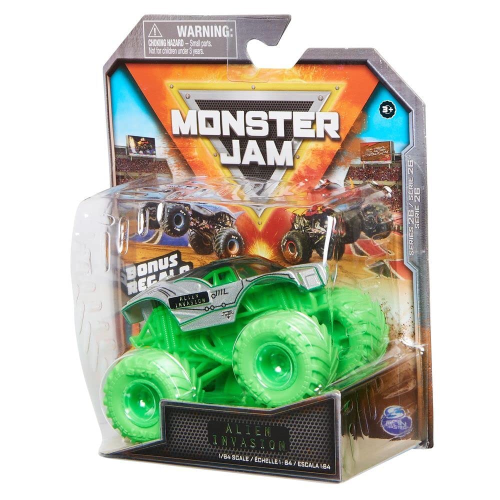 Monster Jam packaging with included accessory completes the set