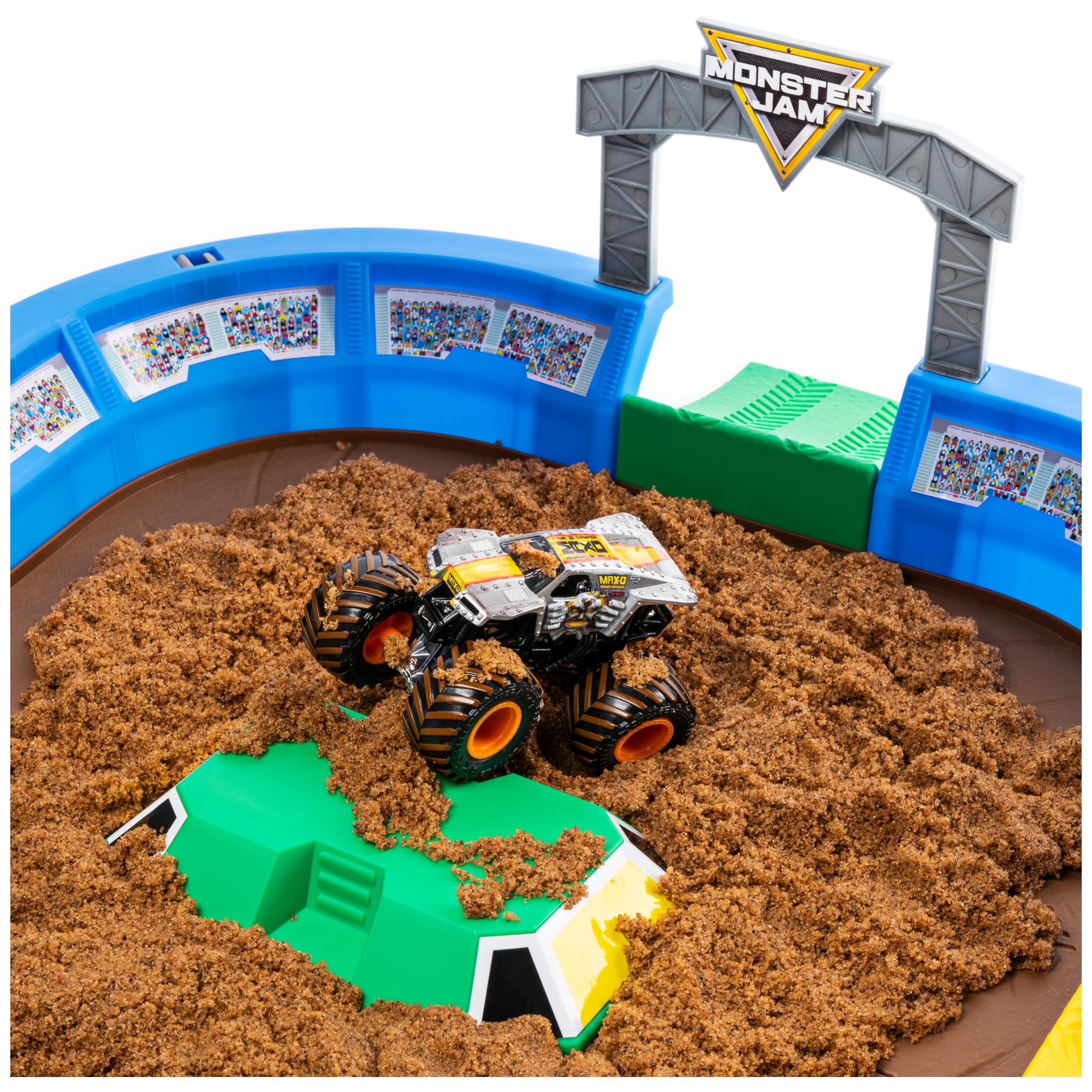Crushed car mold adds realistic terrain obstacles.