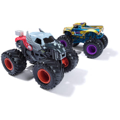 Close-up front view of a Marvel Monster Jam die-cast truck