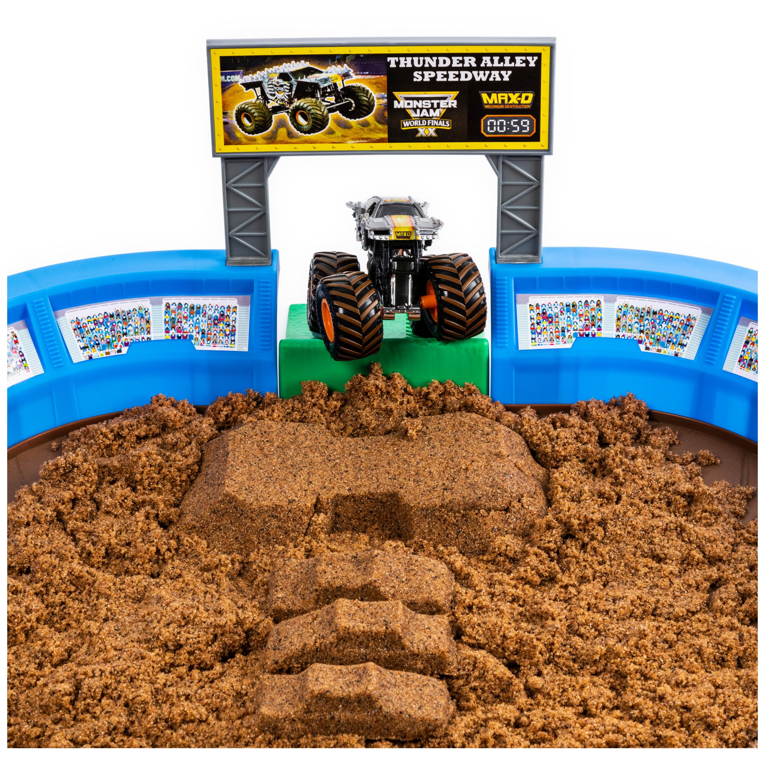 Dirt mold tools help shape mountains and craters.