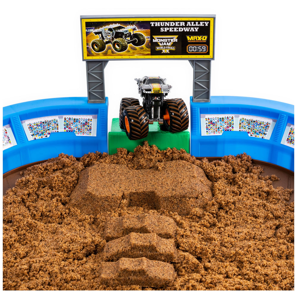 Dirt mold tools help shape mountains and craters.
