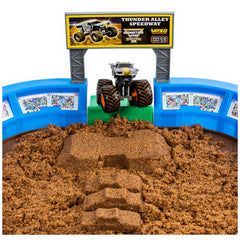 Dirt mold tools help shape mountains and craters.