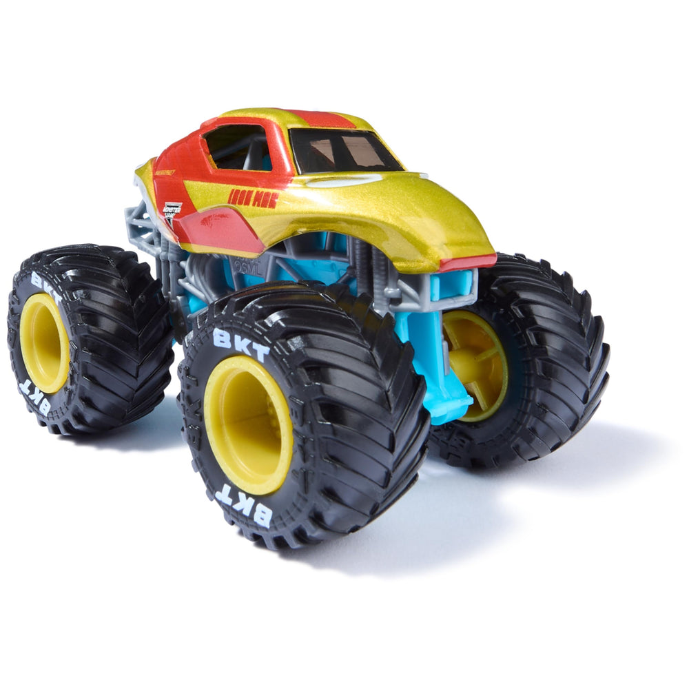 Monster Jam Marvel Spider-Man vs Black Panther 1:64 scale trucks ignite heroic battles.