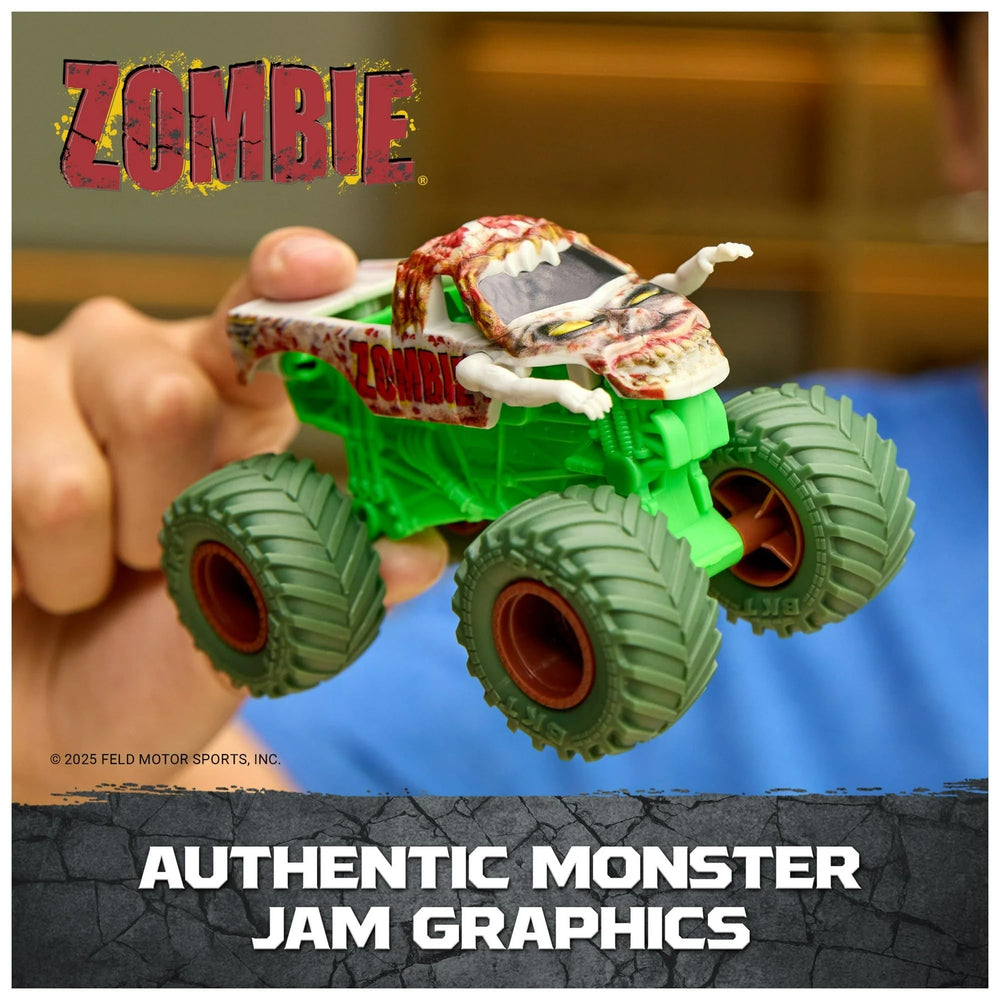Monster Jam Smash and Bash Zombie tires close-up highlighting premium BKT tires
