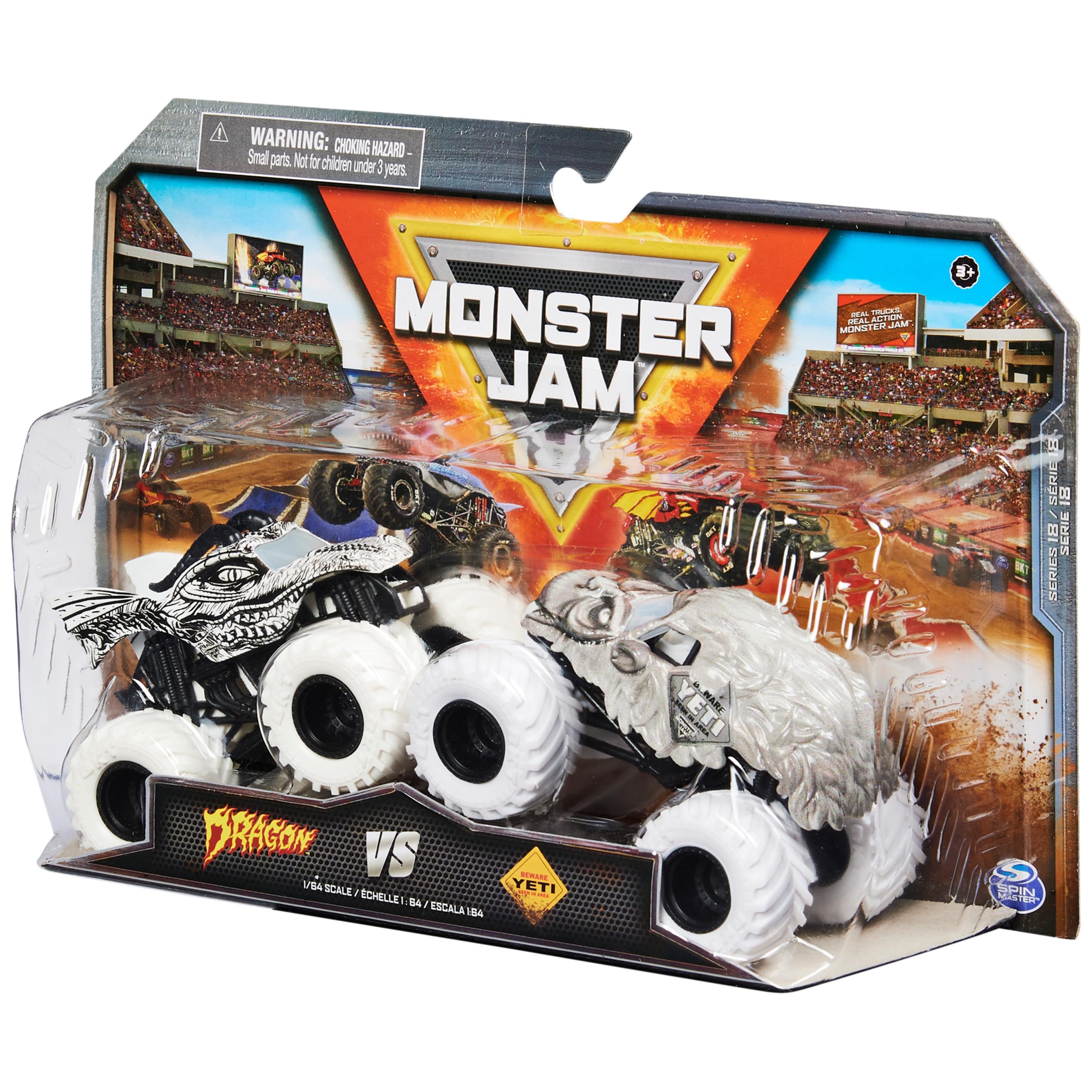 Monster Jam Yeti 1:64-scale truck ready for action-packed race visuals