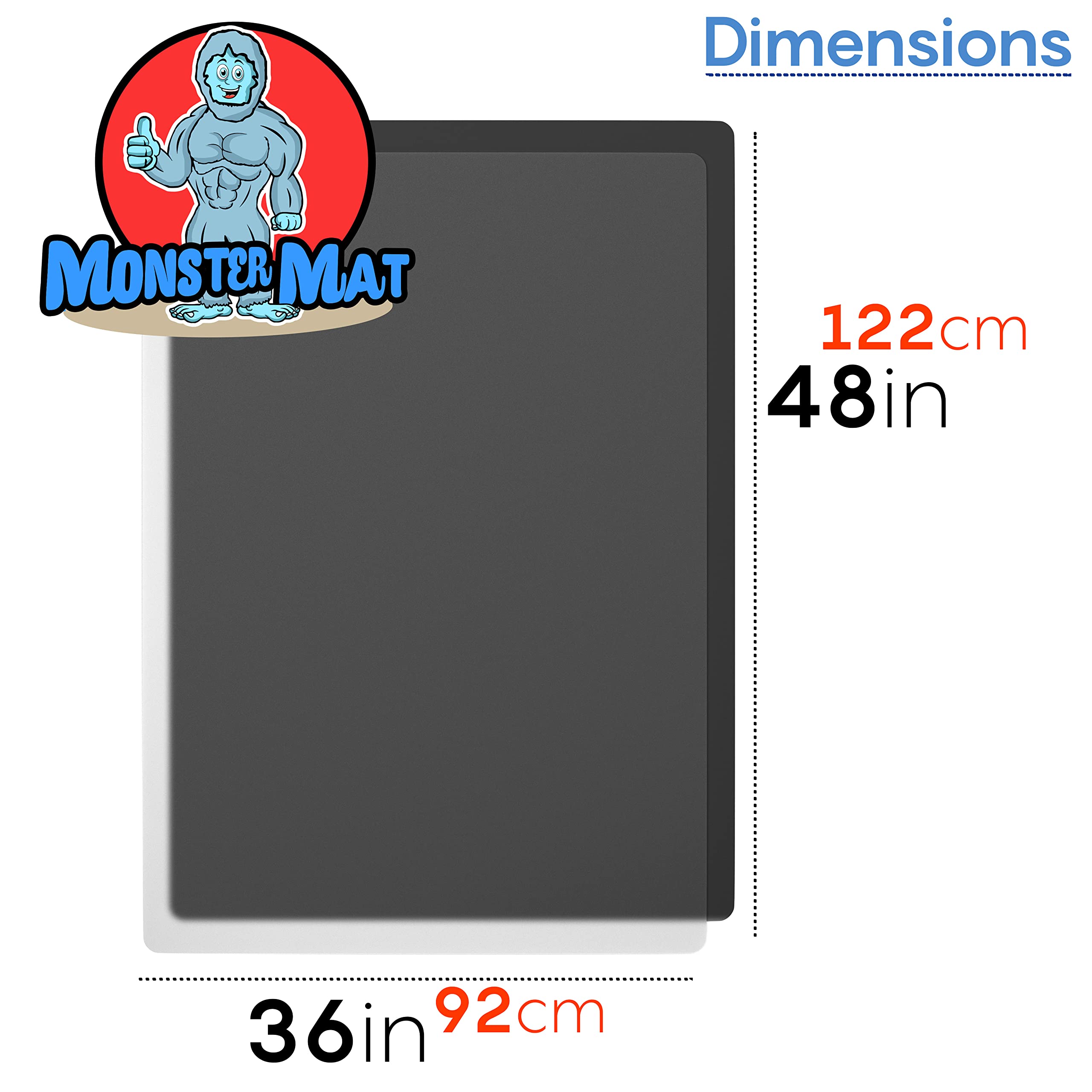 MonsterMat protective table cover 36x48 ideal for crafts, painting, and heavy projects.