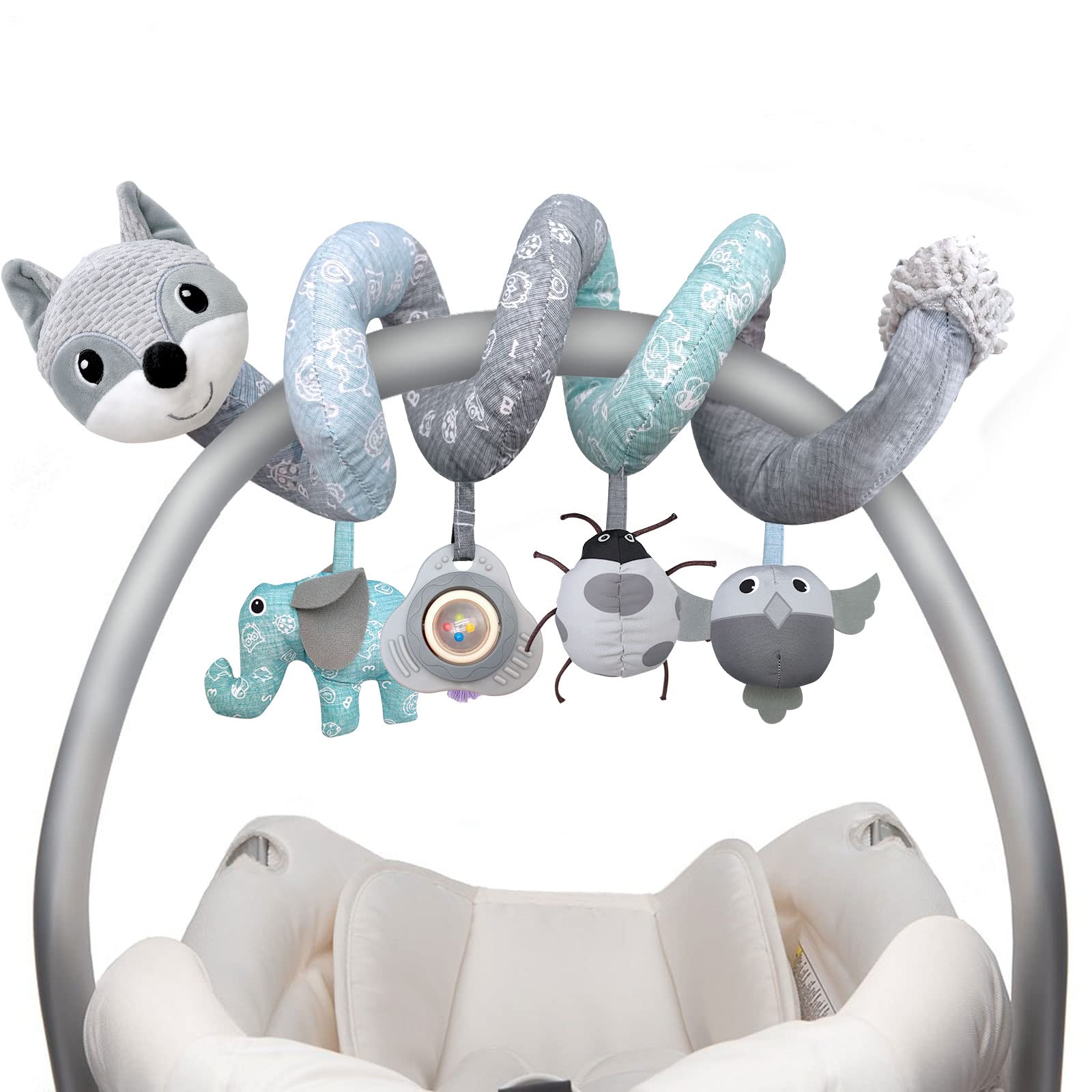 MONSTIME car-seat toy elephant with music box soothing outings
