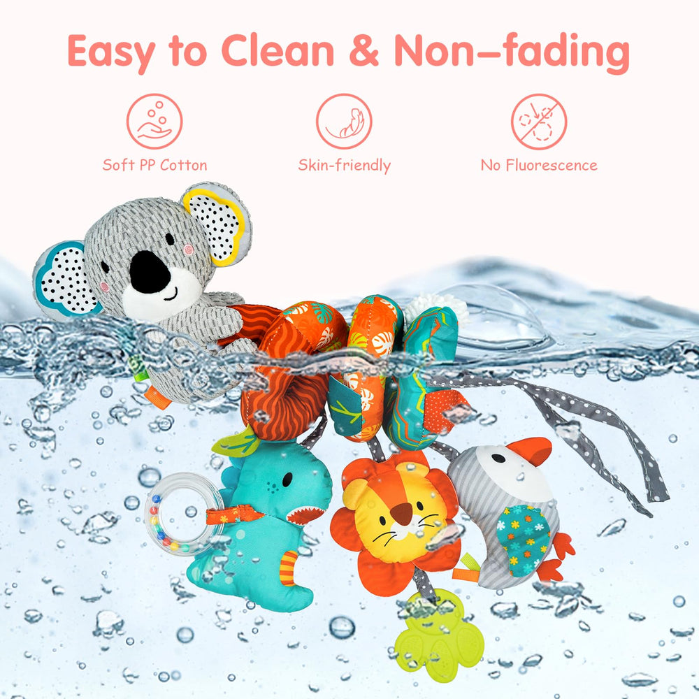 MONSTIME koala car seat toy teether to soothe tiny gums