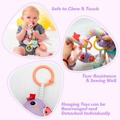 MONSTIME rainbow ribbons stimulate visual tracking with bold colors.