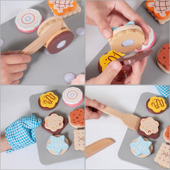 Mont Pleasant baking sheet with pretend cookies for realistic kitchen play