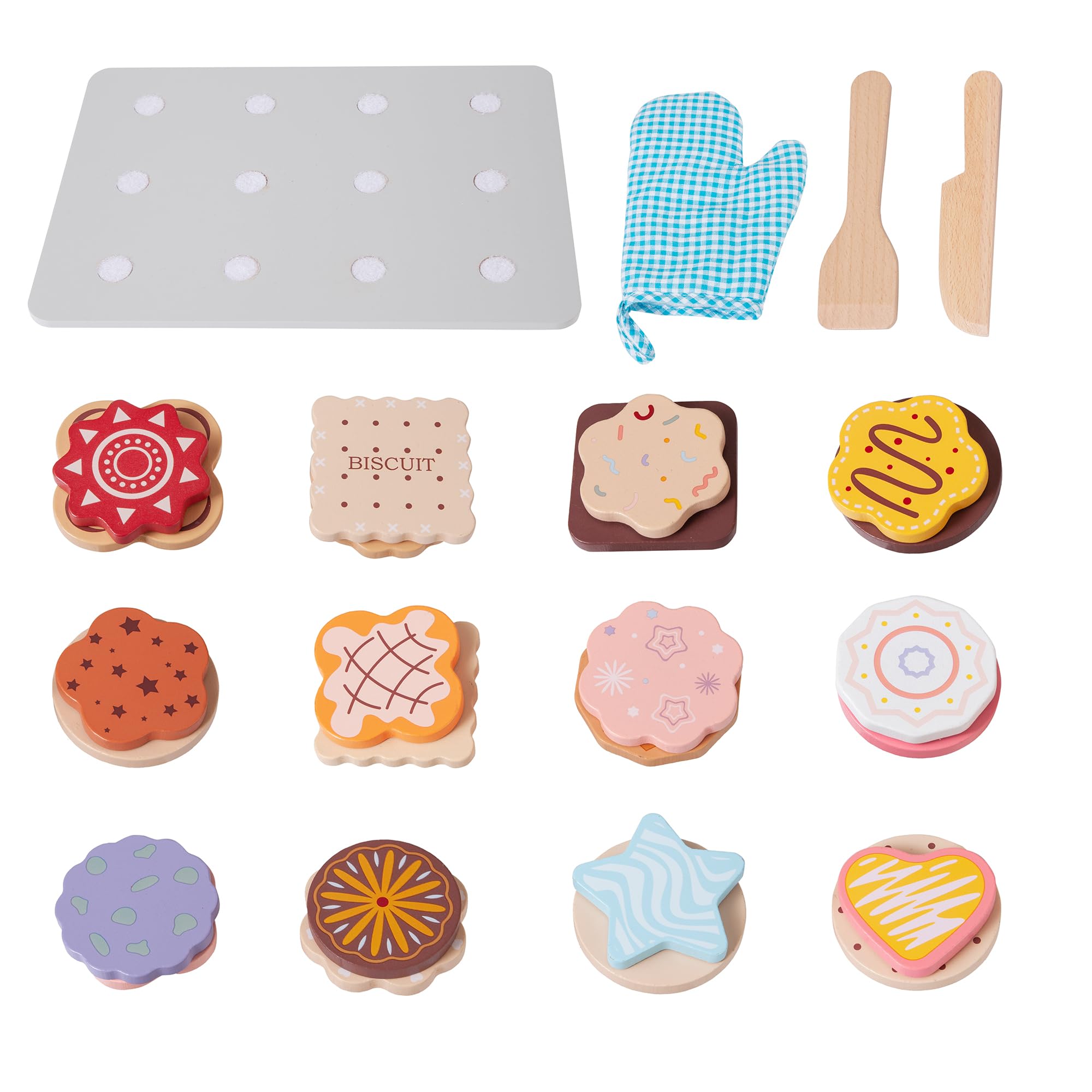 Mont Pleasant cookie assembly pieces encouraging fine motor skills during pretend baking