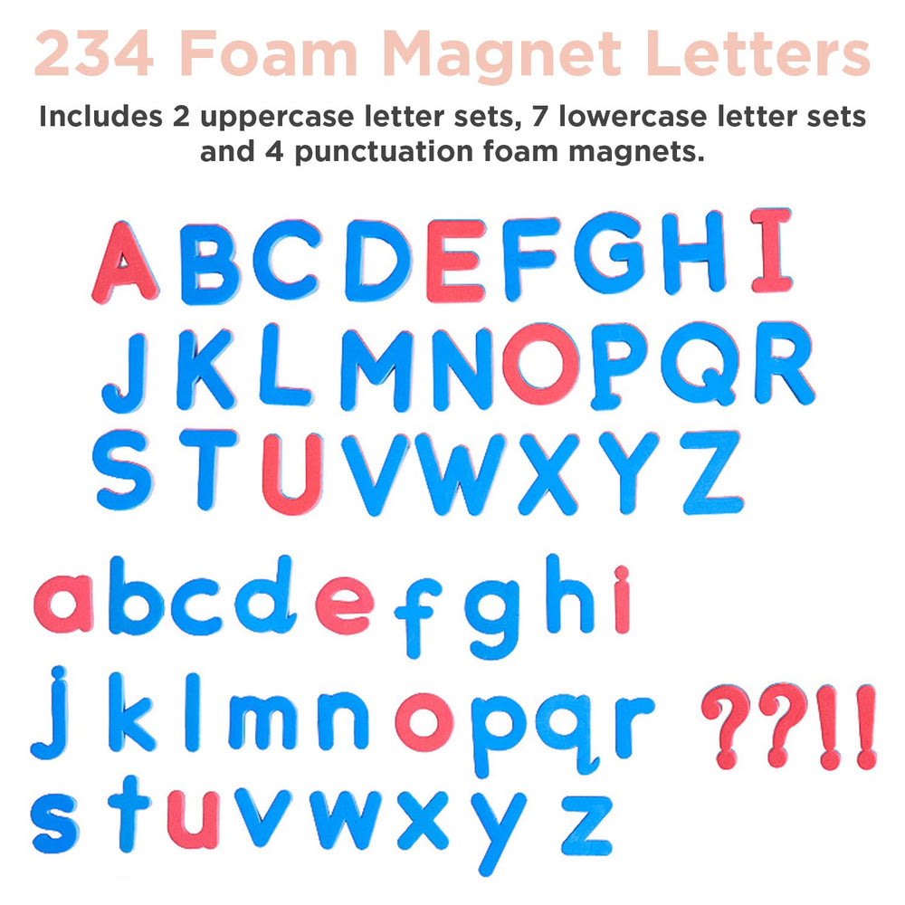 Montessori & Me soft EVA foam letters promote safe play.